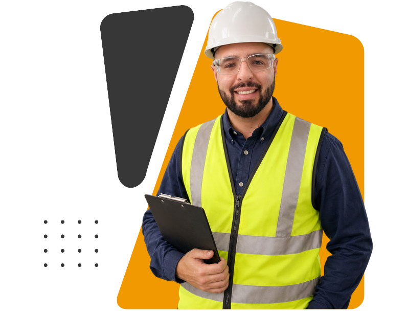 Profissional em ambiente de trabalho seguro
